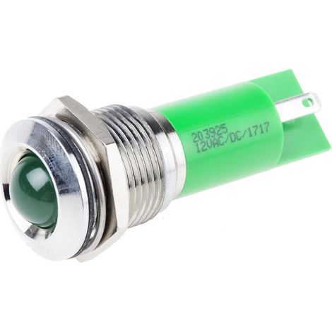 Voyant LED lumineux Vert RS PRO, dia. 16mm ( Prix pour 1 )