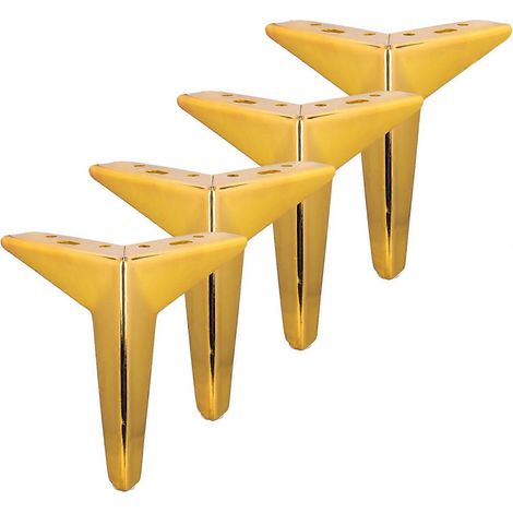 Verstellbare Schrankbeine, 15 cm (6 Zoll), Metallmöbelbeine, 4er-Set, robuste, moderne, diamantförmige Dreiecksfüße für Tisch, Schreibtisch, Stuhl und Sofa, inklusive Schrauben für DI-7in 17cm-Typ B,