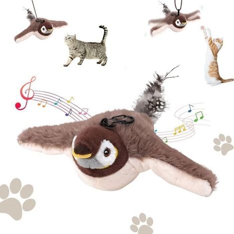 Jouet pour Chat en Forme D'oiseau, Jouet Chat Interactif Oiseau Battant, Jouet Interactif pour Chat, Oiseau Gazouillant Simulé (1/5)