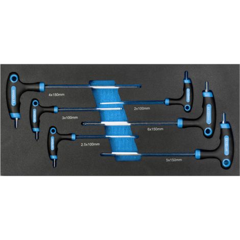GI 1/3 Stiftschlüssel Innensechskant mit T-Griff Set 6 teilig
