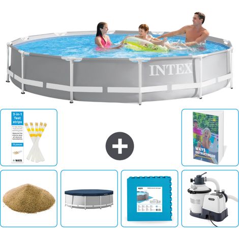 Intex Piscina Prism Frame Rotonda - 366x76 cm - 7-pezzi  S35 (1/5)