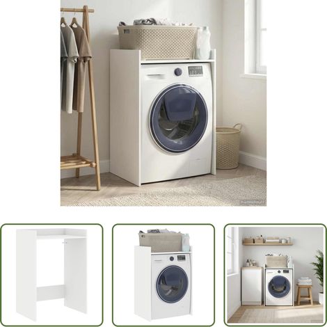 Armoire lave-linge - Armoire pour machine à laver Blanc 67,5 x 48 x 97 cm (1/5)
