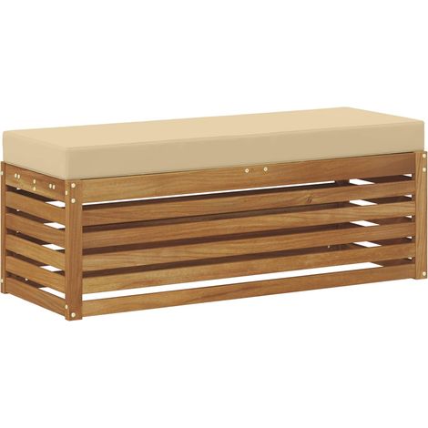 Outdoor Hocker Bank Massivholz Akazie Natur vidaXL