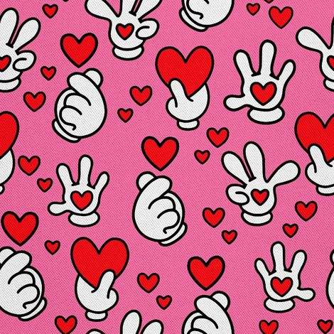 Tela decorativa para exteriores Oxford - motivo de corazones en la mano (1/5)