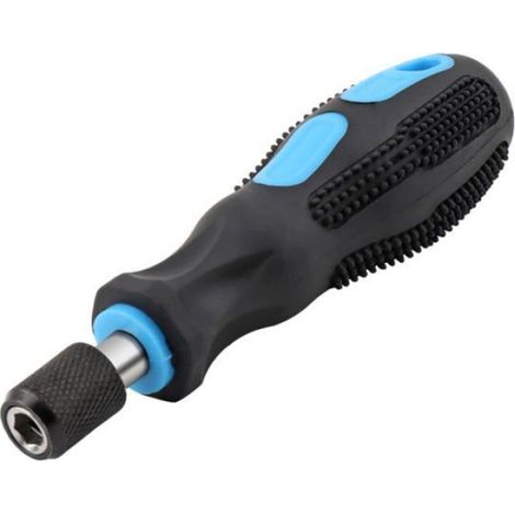 Tournevis Poignée - Adaptateur Autobloquant 1/4 Pouces - Douille Magnétique - Pour Embouts Hexagonaux - 1 Pièce (1/5)