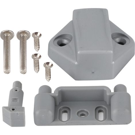 Serrure à poussoir pour meuble marin et camping-car, finition argent brossé, adaptée aux portes de 12 à 25 mm