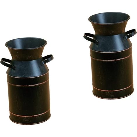 2pièces Vase Vintage Seau à Fleurs Rétro Décoratif pour Arrangements Floraux Et Décor De Table pour Mariages Et Fêtes (1/5)
