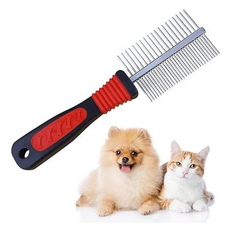 Stück Hundekamm, doppelseitiger Edelstahlkamm, professionell