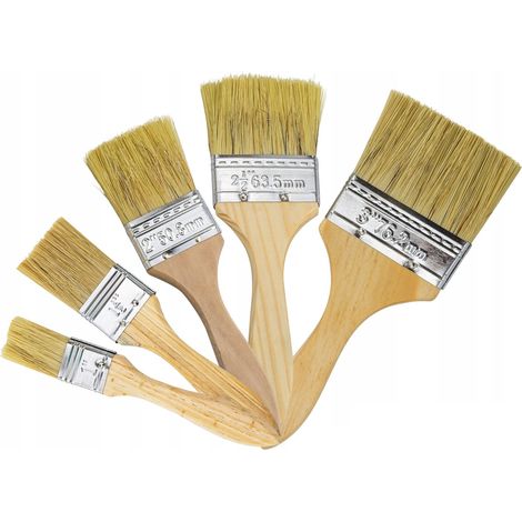 Set di pennelli, pennello piatto per dipingere pareti, 5 pezzi (1/5)