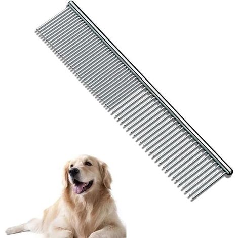 Pettine districante per animali domestici, indolore, in acciaio inossidabile, per la cura del pelo e delle zampe dei cani, 1 pezzo. (1/5)