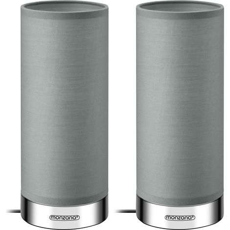 Lampada da tavolo LED Papavero set da 2 grigio dimmerabili (1/5)