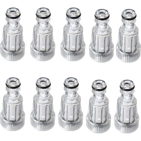 Filtre À Eau - Lot De 10 - Plastique - Pour Nettoyeur Haute Pression K2-K7 - Transparent - 3 Cm (1/5)