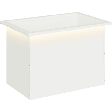 Jardinera para jardín con luces LED Blanco 40 x 60 x 40 cm vidaXL (1/5)