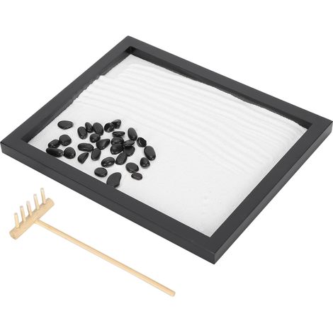 Bac à Sable Zen Miniature pour Décoration de Bureau et Méditation (1/5)