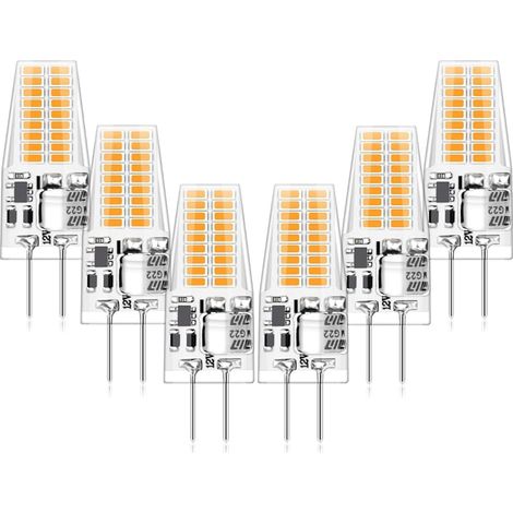 G4 Led Warmweiß Birnen, 3W G4 LED Birnen 12V, Ersatz für 30W Halogenlampen, Energiesparlampe 3000K, 300LM AC/DC LED Lampen Nicht Dimmbar, 6er Pack (1/5)