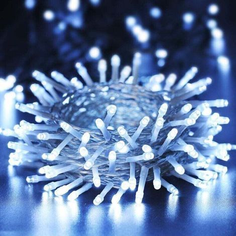 Guirlande Lumineuse Sapin de Noël, 50M 400 LED Guirlandes Lumineuses Extérieure Électrique 8 Modes Etanche Fairy Lights pour Maison Intérieure Fête Mariage Fenêtre Décoration, Blanc froid (1/4)