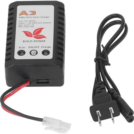 Chargeur intelligent 20W avec voyant LED pour packs de batteries NiMH NiCd 6V 7.2V 8.4V 9.6V, prise US 110-240V (1/5)
