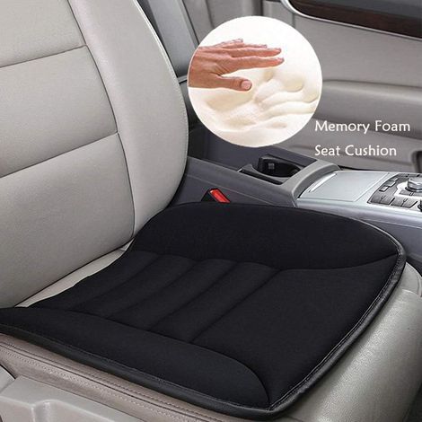 Coussin Siège Voiture.Housse de Siège. Mousse Mémoire Protection Chaise Confortable Antidérapant tapis siege voiture Couverture Siège Auto. pour Auto Bureau Domicile-Noir (1/5)