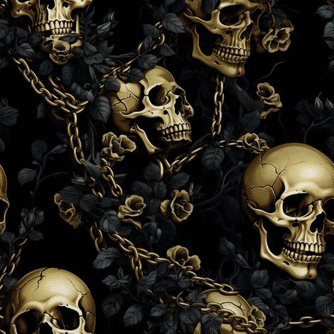 Tela Oxford decorativa para exteriores - Motivo de calavera I DX4067 (1/5)