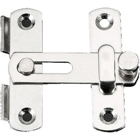 Loquet de porte de 2 pouces, loquet de porte portable pour armoire de clôture extérieure, maison multifonction en acier inoxydable (argent) (1/5)