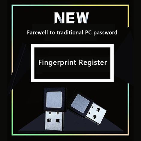 Lecteur d'empreintes digitales USB Smart ID pour Windows 10 32/64 bits. connexion sans mot de passe. verrouillage biométrique. noir. 1 unité (1/3)
