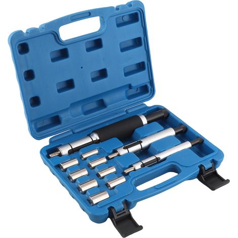 Kit de herramientas ajustables de 11 piezas para el centrado y la alineación del eje del embrague, que incluye una herramienta de montaje y desmontaje, una herramienta de corrección del orificio del e (1/5)