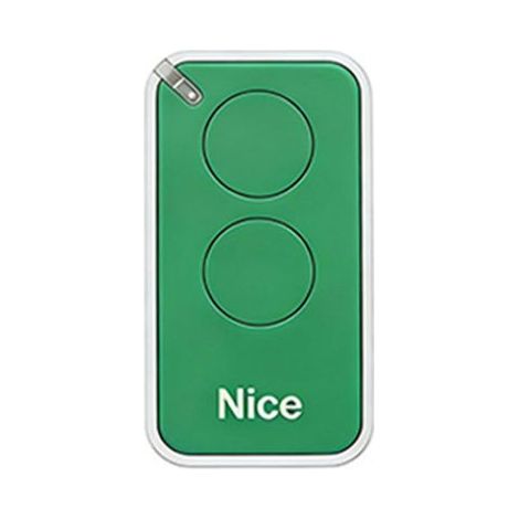 Compatible avec la télécommande Nice INTI2B 433.92MHz, 2 canal, pour les systèmes d'automatisation de portails et de garages, couleur verte