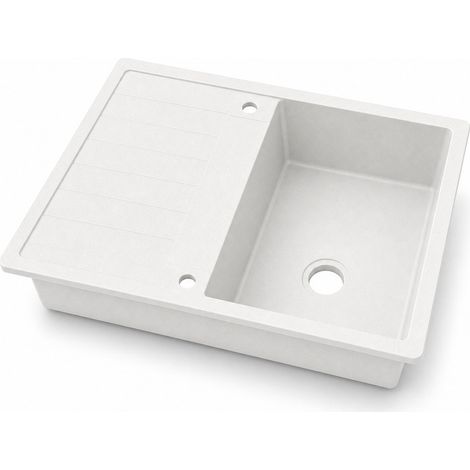 Granitspüle 780x440 weiß Einzelbecken AquaElegance (1/4)