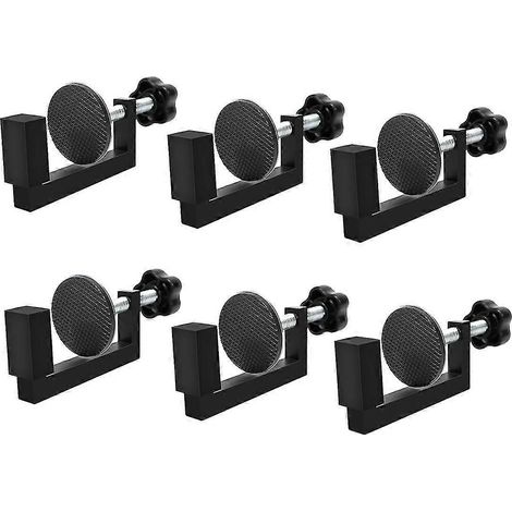 Lot de 6 clips de fixation pour mobilier de jardin, pinces réglables pour canapé d'angle, fixations pour meubles de jardin en osier, noir (1/5)