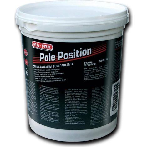 MA-FRA Pole Position Crema Lavamani Professionale 4L – Detergente Mani per Sporco Ostinato, Grasso e Olio, Pulizia Profonda e Delicata, Uso Officine e Garage