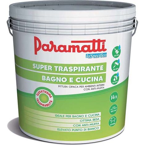 Idropittura bagno e cucina antimuffa, lt 14