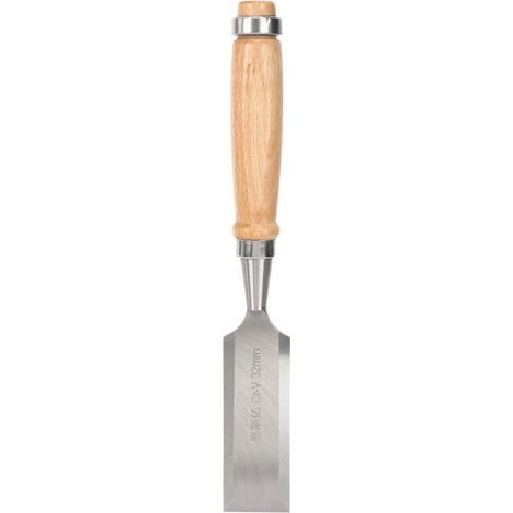 Ciseau plat outils de menuiserie manche en bois coupe accessoire industriel Durable Cr V 32mm (1/5)