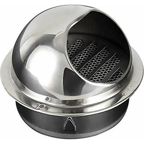 BRAVIX Wand-Luftauslass, Edelstahl-Luftauslass, Außenwand-Dunstabzugshaube, Regenschutzkappe, Kugelförmige Lüftungskappe, Küchenlüftungsabdeckung, 150 mm (1/5)