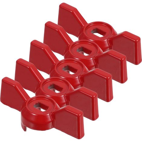 5 Pièces Poignée de Vanne en Alliage D'aluminium Rouge 6, 5x2 (1/5)