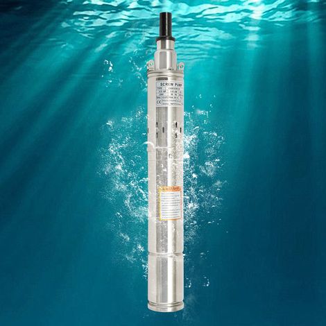 Pompe Immergée pour Puits 1600 L/h 80 m Pompe à Eau pour Puits Profond en Acier Inox, Pompe à Eau Électrique 250 W, Pompe de Puits Submersible Automatique Usage Domestique Agricole Industriel (1/5)