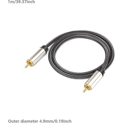 Câble coaxial vidéo SPDIF TV amplificateur Hifi 5,1 coaxial coaxial câble audio RCA vers RCA mâle Home (1/4)