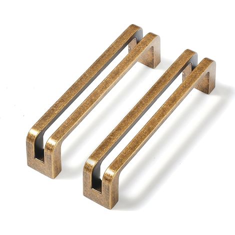 Lot de 6 Poignée Meuble Vintage en Laiton 96 mm Poignee de Meuble Cuisine Poignee Placard Poignée Tiroir (1/5)