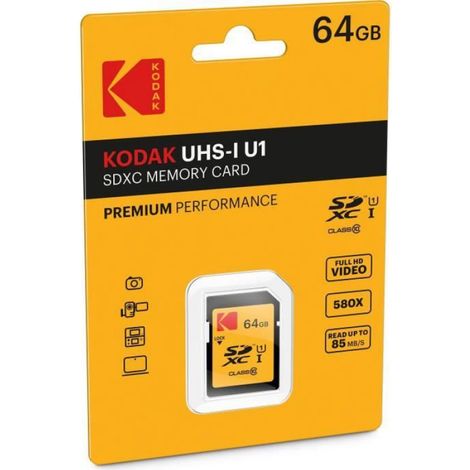Carte mémoire SDXC UHS1 U1 Premium - 64 Go - Classe 10