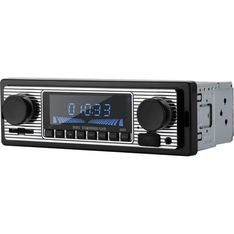 Autoradio Bluetooth Classique, Stéréo MP3 avec USB SD AUX FM, Autoradio 12V, Lecteur Multimédia Voiture, Kit Mains Libres, Écran Rétro (1/5)
