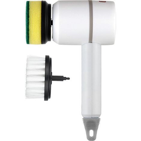 Elektrischer, rotierender Scheuerschwamm, kabellose Reinigungsbürste mit 3 Rotationsgeschwindigkeiten für Badewanne, Herd, Fliesen und Fugen (1/5)