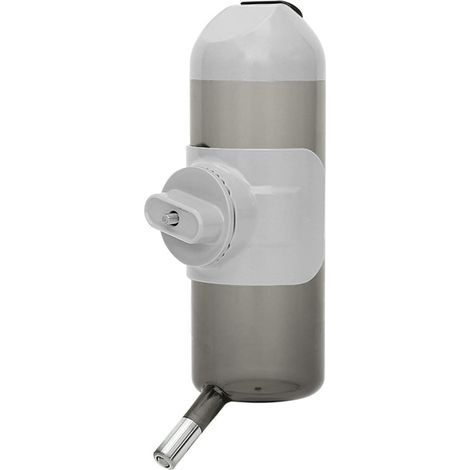 Pet Water Bottle [Gray, 700ml] Hanging Water Dispenser for Dog Kennel Waterer Kettle Feeder Cage BPA Free Hutch Puppy Cat Rabbit