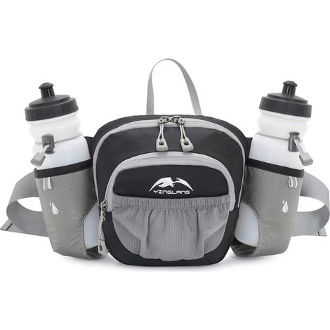 Sac banane étanche avec porte-bouteille, idéal pour promener son chien, faire de la randonnée, voyager, pratiquer des sports de plein air, camper, faire du vélo ou courir. Convient aux femmes et aux h (1/5)