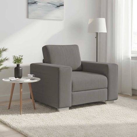 vidaXL Canapé/Fauteuil gris clair 100x77x82 cm en tissu velours côtelé