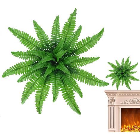 Fougère Artificielle Résistantes aux UV Fausses et Végétation Réaliste pour Véranda Jardin Mur Salon Décoration Végétale Réaliste pour Balcon et Porte (1/5)