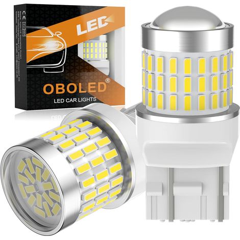 W21W LED Ampoule 78SMD T20 7440 7443 992 12V 24V pour Voiture Feu de Recul DRL Feux de Jours Frein Stationnement Clignotants Feu Blanc 2X (1/5)