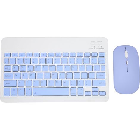 Clavier Sans Fil Et Souris Sans Fil - Bluetooth 3.0 - Pour Tablette 10 Pouces Et Smartphone - Compatibilité Multiplateforme - Ensemble ×1