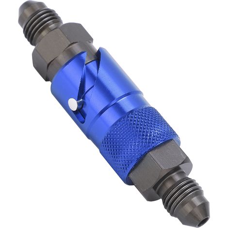 Schnellkupplungs-Bremsleitungsverschraubung aus Aluminiumlegierung, Adapter für Öl- und Kraftstoffschläuche, blaue Farbe (1/5)