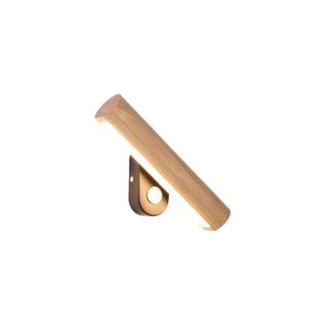 LED-Wandleuchte aus Holz, drehbare Wandleuchte, moderne Wandbeleuchtung für den Innenbereich, Nachttischlampen aus Holz für Schlafzimmer, Wohnzimmer, Flur, dreifarbige Beleuchtung - Crezuo (1/4)