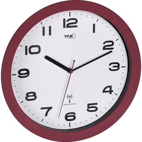 TFA Dostmann 60.3554.06 Funk Wanduhr 50 mm x 320 mm Blau Leisegang-Uhrwerk (1/4)