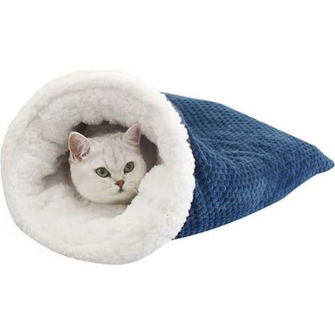 Sac de couchage pour chat, niche d'intérieur chaude et confortable pour chien, lit confortable pour animaux de compagnie (1/5)
